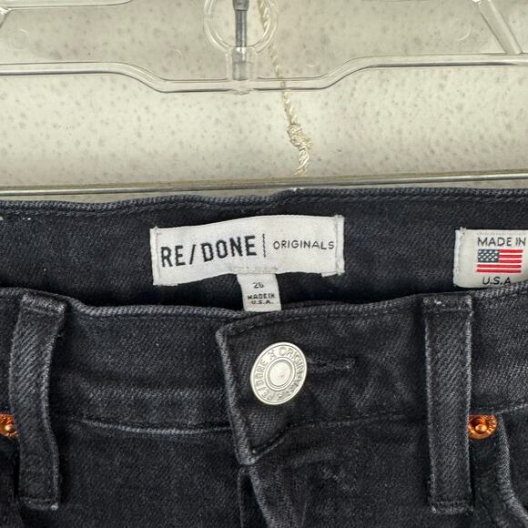 Re/Done High Rise Ankle Crop Jeans - Picture 5 of 8